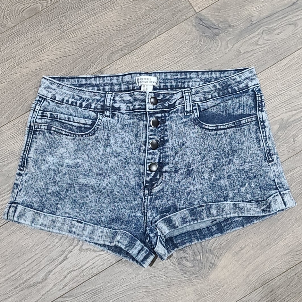 Acid Wash High Rise Forever 21 Shorts